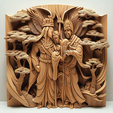 3D модель A Trainer and Child Reunion Four Heavenly Kings Ry Fore bfc (STL)